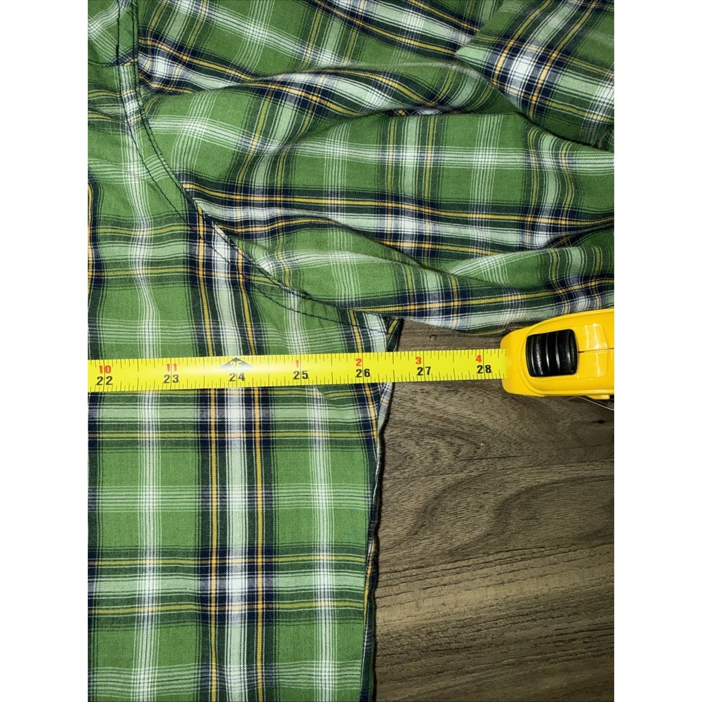 Vintage Wrangler Western Shirt Wrancher Plaid Green Pearl Snaps XL Mens - Picture 6 of 8
